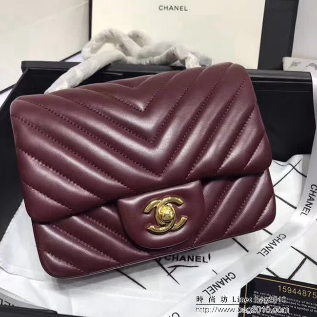 香奈兒CHANEL 升級版V線1115進口小羊皮全新經典單肩斜挎鏈條包 DSC1511